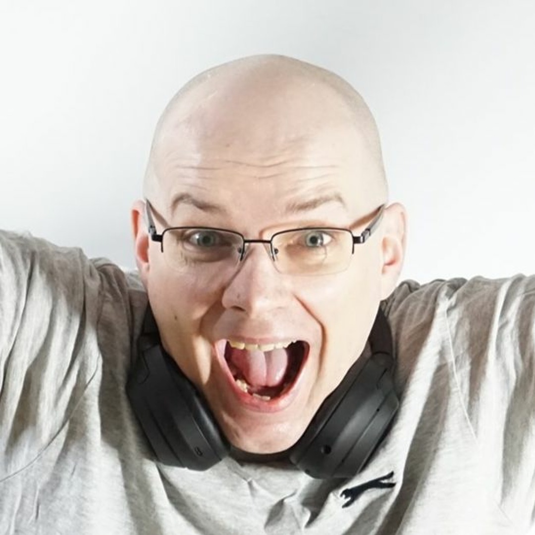 Rūdolfs Caune, known as DJ Bacon, wearing headphones