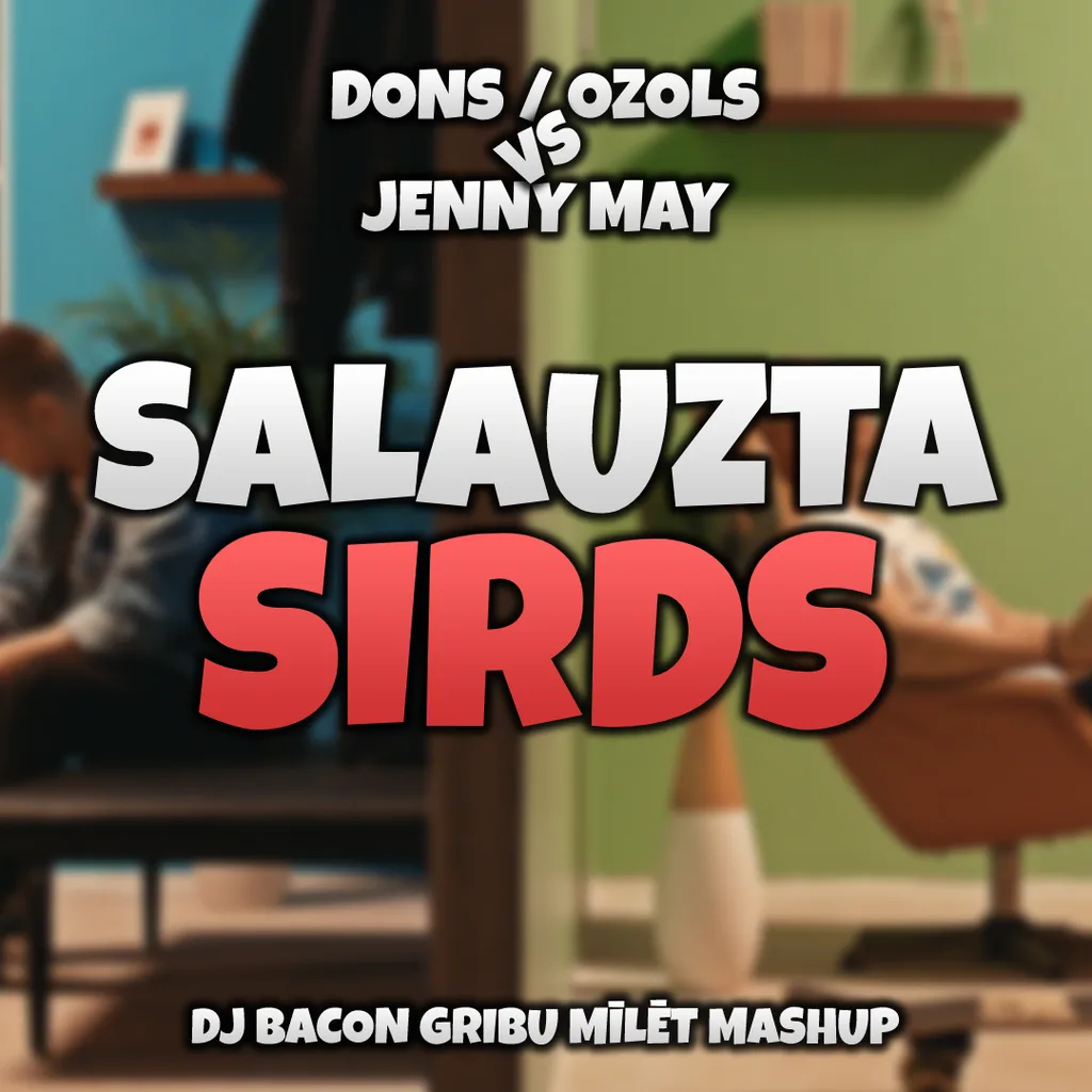 Cover artwork for Dons feat Ozols vs Jenny May - Salauzta Sirds (Dj Bacon Gribu Mīlēt Mashup)