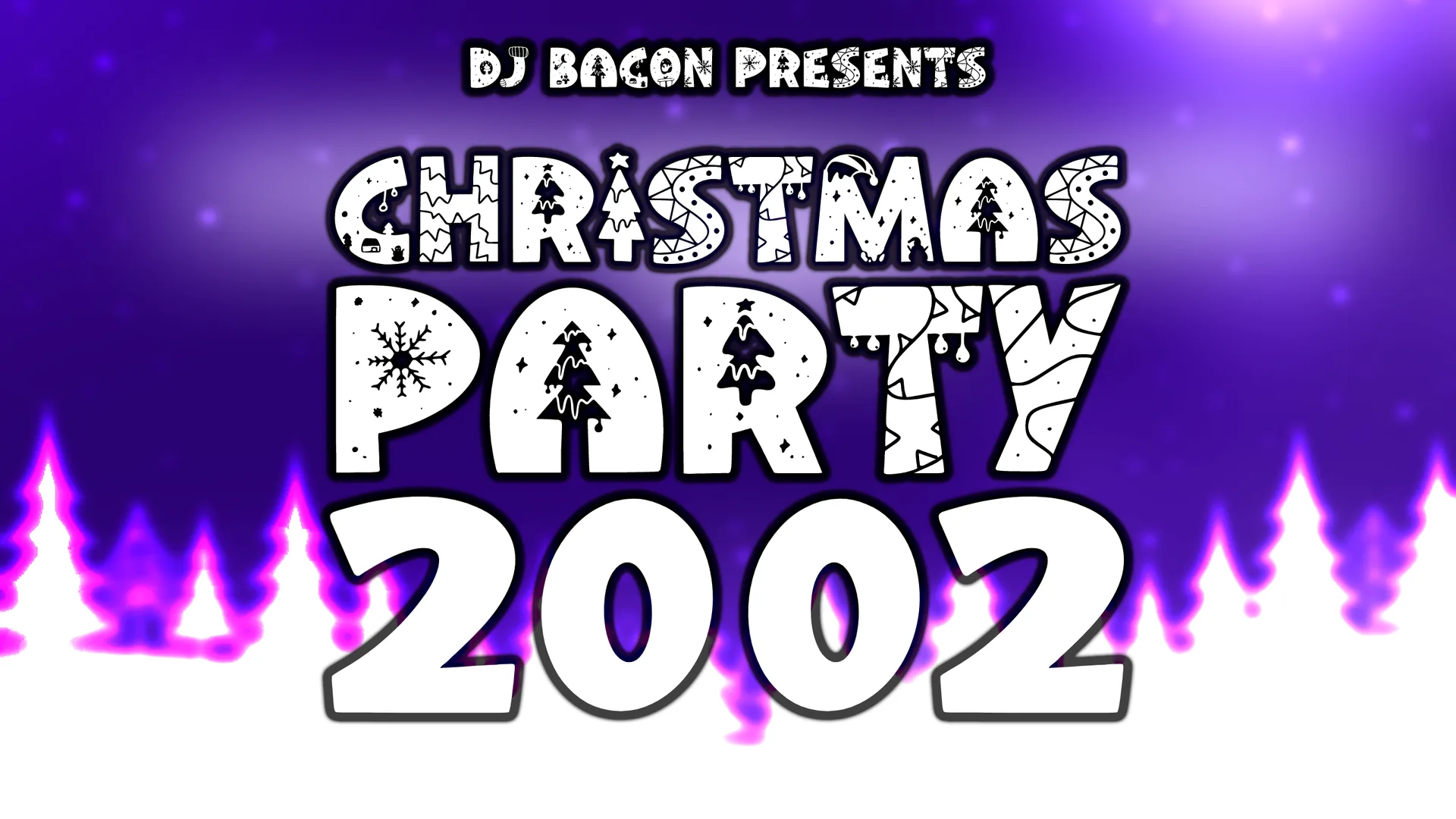 Wide artwork for Christmas Party 2002
